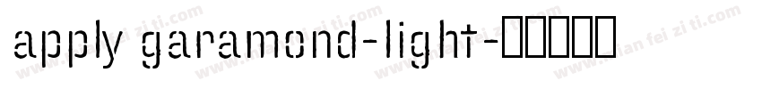 apply garamond-light字体转换